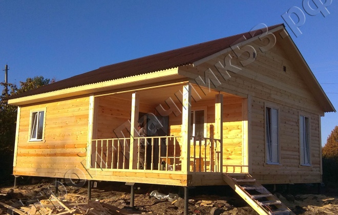 1 Брусовой дом ОД-11, 9×9, 81 м², Новгородская область,  Валдайский район, Деревня Ивантеево (2)